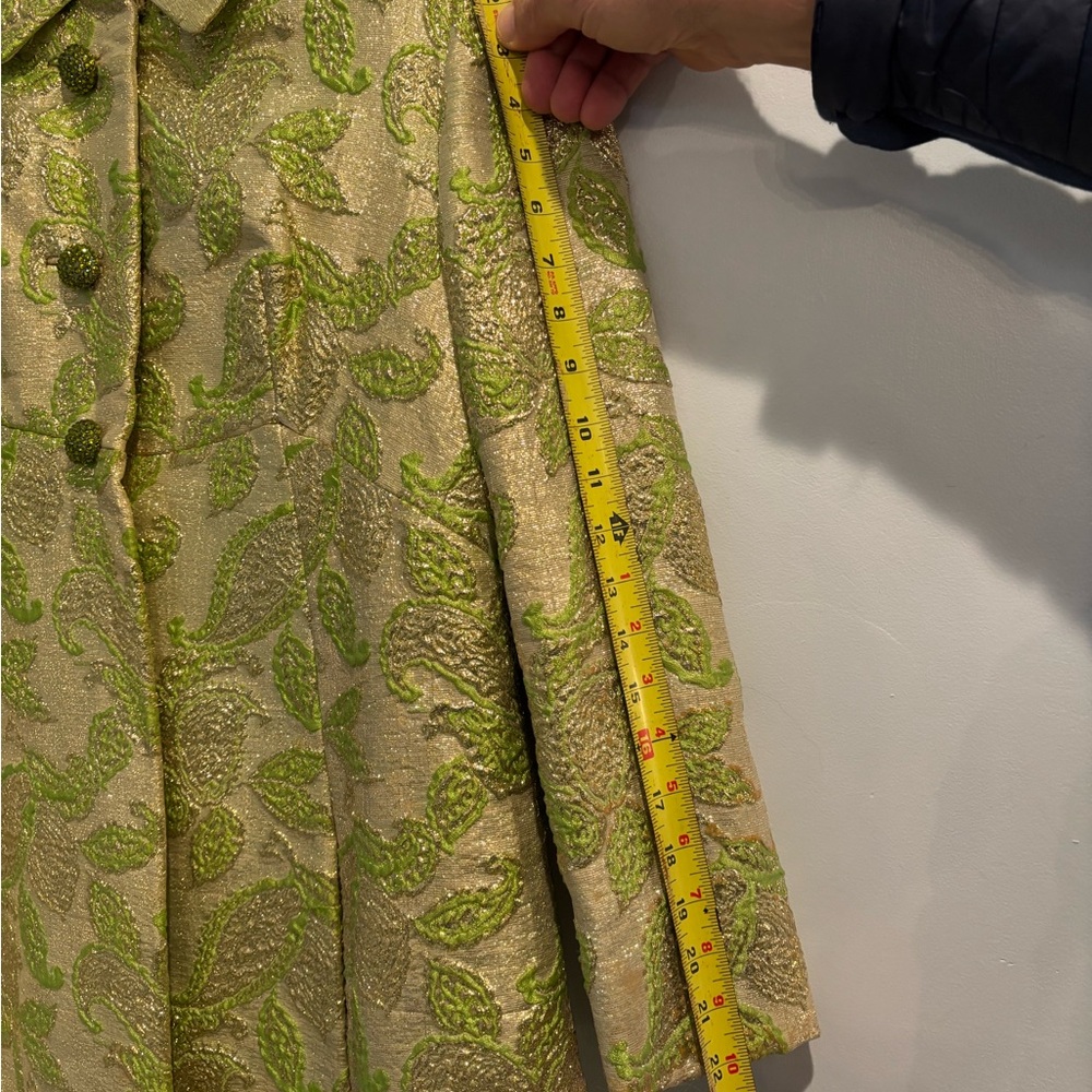 Incredible Vintage 50’s, 60’s Metallic Brocade Dress and Coat Set - Picture 4 of 16